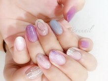 ボネール(nail ＆ eyelash Bounail)/ニュアンス アシンメトリー 水滴