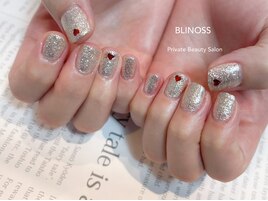 シルバーラメ×ハート☆デザイン