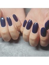 リブ(Lib)/ワンカラー/ネイビーネイル