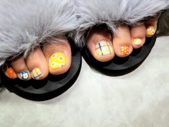 シュガーネイル(sugar nail)/カラフルフットネイル