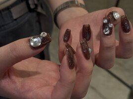 キラキラフラッシュネイル