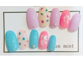ネイルアンドアイ ミント(nail&eye mint)/3月キャンペーンネイル☆¥6480