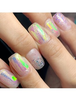 ミント(Mint.)/オーロラネイル◇ジェルネイル