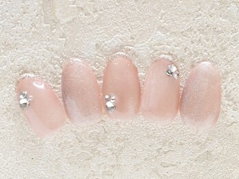 ジェルネイル専門　WHITE NAIL 伊丹店【フィルイン/ニュアンス/マグネット】/ラメフレンチ/シンプルネイル
