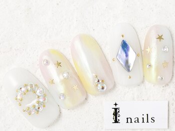 アイネイルズ 新宿店(I nails)/キラキラオーロラビジュー