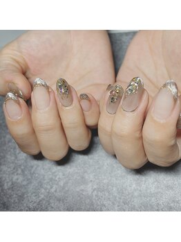 リブ(Lib)/ニュアンスネイル/透け感ネイル