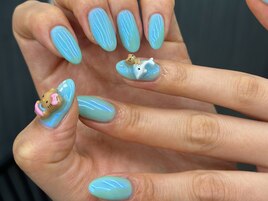 ミラーネイル¥8000　パーツ追加