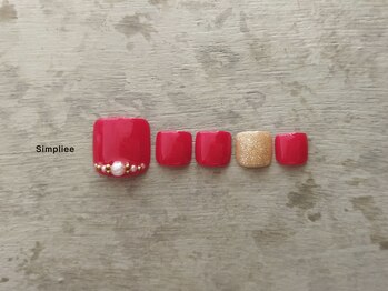 シンプリー ネイルアンドアイラッシュ 祖師谷大蔵店(Simpliee Nail&Eyelash)/【フット】パール