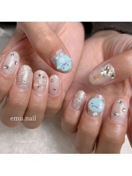 エムネイル(emu.nail)/すみっコぐらし「とかげ」ネイル