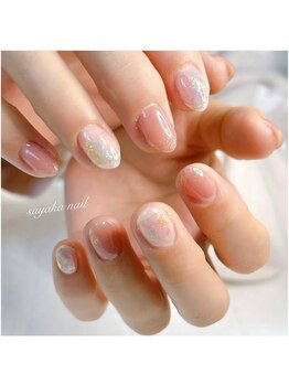 プレジール(Plaisir)/透明感がたまらない水彩ネイル