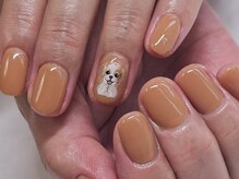 メルシー ネイル(mercii nail)/手描きわんちゃん
