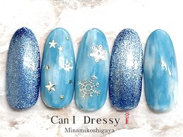 冬の夜空ネイル