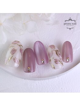 ピオニーネイル(peony nail)/3月新作　ミラーチューリップ