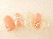ネイルサロン ロゼオ(Nail salon Roseo)/■渋谷>7990円/3Dリボン