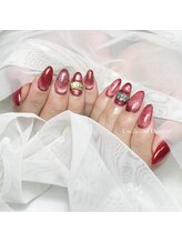 アン ジョーヌドラゴ/【自爪ネイル】赤ネイル