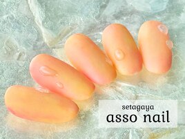 ジューシー桃ネイル