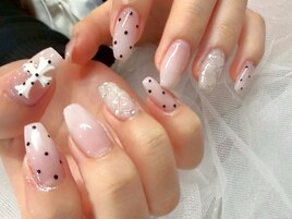 シースルードットネイル/クロス