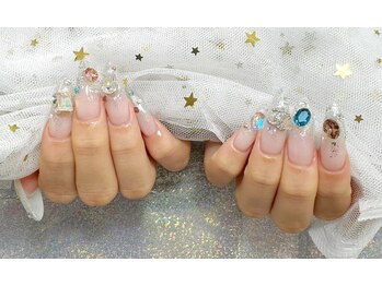 ミオ 亀戸店(mi.o)の写真/イベント前の華やかネイルに♪持ち込み120分￥8,700＆うる艶ガラスフレンチも#亀戸#持ち込み