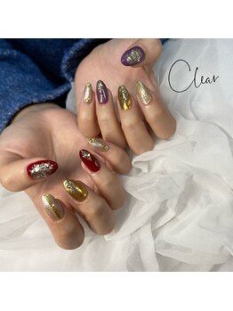 クリア(Clear)/推しカラーネイル