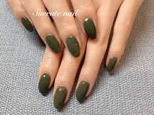 スエルテ ネイルサロン 北千住店/秋色カーキワンカラー ¥6000