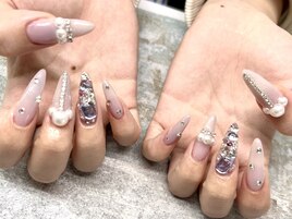 埋め尽くし派手ネイル☆