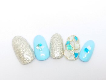 ネイルプラータ(Nail Plata)/ステンドグラス風ネイル【7980】