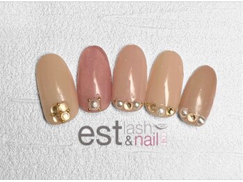 エストラッシュアンドネイル 銀座店(est lash&nail)/ピンクパールネイル