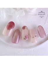 ピオニーネイル(peony nail)/3月新作　ローズジュエリー