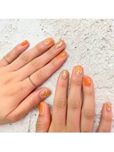 プライズアイリス アイラッシュ 池袋東口店(prize Iris eyelash)/オレンジネイル