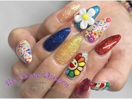 【自爪ネイル】フラワーネイル