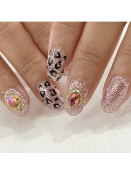 ネイルスミス 高松店(Nailsmith)/派手ラメ×レオパード