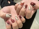 レッドマグネットネイル