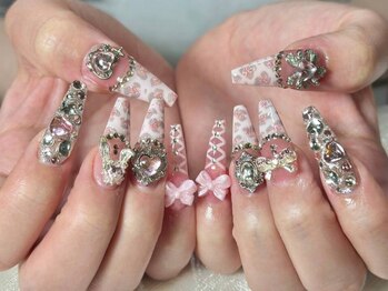 ゼン ネイル デザイン(ZEN NAIL DESIGN)の写真/大人気のつけ放題コースご用意◎パーツ10000種以上と豊富◎最新トレンドのパーツデザインもお任せあれ♪