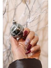 キダチ(Kidati)/赤ボルドーツイードネイル