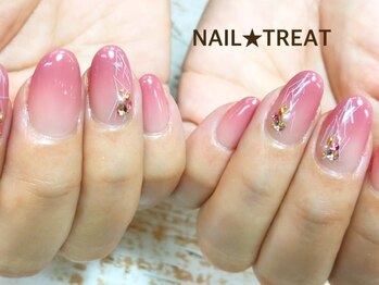 ネイルトリート 茨木駅前店(NAIL TREAT)/ピンクグラデーション♪