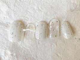 サンドぷっくり冬ネイル¥7200
