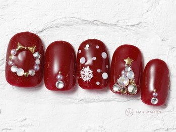 ネイルメゾン 渋谷店(NAIL MAISON)/クリスマスリースキラキラ¥9000