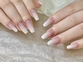 【花火ネイル/バイカラーネイル/