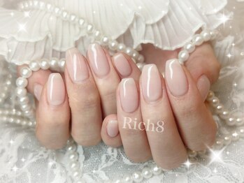 ネイルアンドまつげエクステ リッチエイト 原宿店(Rich8)/自爪が綺麗に見えるカラー♪