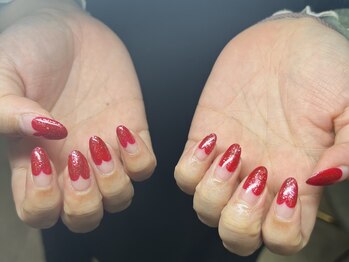 ネイル クランツ(nail kranz)/ハートフレンチネイル