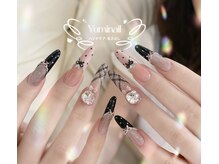 ユミネイル(Yumi Nail)/ピンク+ブラックのデザイン