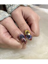 エムジーネイル(Mg Nail)/インクフラワーネイル