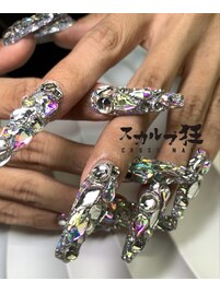 ストーン埋め尽くしスカルプ