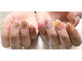水彩ネイル