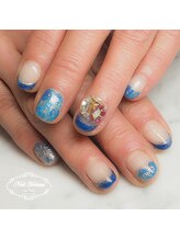 ジュジュ(Juju)/ブルーの薔薇ネイル