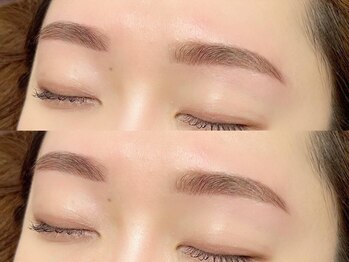 シーンスタジオ 三宮店(SSIN STUDIO)の写真/【naturalな眉毛ワックス＋まつ毛パーマ】骨格に合わせた施術で理想の目元に◎顔WAXあり！