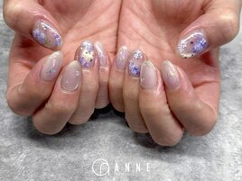 紫陽花ネイル