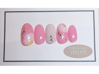 ネイルアンドアイ ミント(nail＆eye mint)/3月キャンペーンネイル