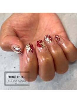 ユマニ バイ ヒート(Humani by HEAT)/バイカラーホイルネイル