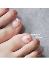 たゆ ネイル(たゆnail)/マグネットフラワーフットネイル